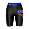 Vive La Fete SMU Mustangs Game Day Logo Black & Blue Women's Biker Short 9" Inseam view 1