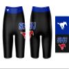 Vive La Fete SMU Mustangs Game Day Logo Black & Blue Women's Biker Short 9" Inseam view 3