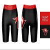 Vive La Fete Hawaii Hilo Vulcans Game Day Logo Black & Red Women's Biker Short 9" Inseam view 3