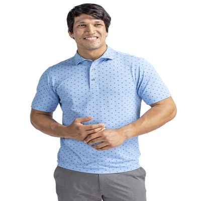 Cutter & Buck Virtue Eco Pique Tile Print Recycled Mens Polo, Atlas, S
