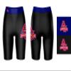 Vive La Fete American University Eagles Game Day Logo Black & Blue Women's Biker Short 9" Inseam view 3