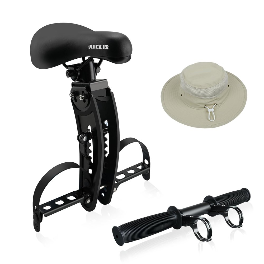 XIEEIX Kids Bike Seat Set,New MTB Child Seat, Front Mounted Bicycle Seats for Kids 2-5 Years (up to 48lbs) Compatible with All Adult Mountain Bikes