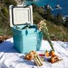 Retrospec Palisade Rotomolded 25 Qt Cooler - Fully Insulated Portable Ice Chest with Built in Bottle Opener, Tie-Down Slots & Dry Goods Basket - Large Beach, Camping & Travel Coolers - Blue Ridge view 2