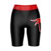 Vive La Fete Hawaii Hilo Vulcans Game Day Logo Black & Red Women's Biker Short 9" Inseam view 1