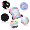 FIODAY Knee Pads for Kids Toddler Knee Pads and Elbow Pads Wrist Guards with Drawstring Bag Adjustable Protective Gear Set for Girls Boys Skating Cycling Skateboard Scooter,9-15 Years,Rainbow view 3