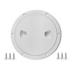 6" White Circular Inspection Port Marine Access Hatch Cover, Boat ABS Round Non Slip Deck Plate with Screws, Bottom Seal, Rubber O-Rings and Sponge Seal Double Waterproof view 1