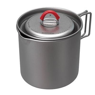 Evernew Titanium Lightweight Camping Mug Pot w/Folding Handle Set, 500ml