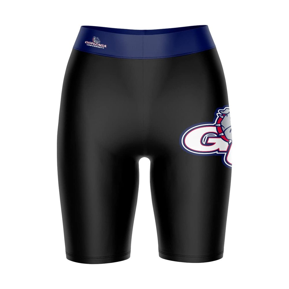 Vive La Fete Gonzaga Bulldogs Game Day Logo Black & Blue Women's Biker Short 9" Inseam