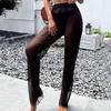 Women Sheer Mesh Pants for The Beach Loose Bikini Swim Cover Up Summer Comfort Pool Coverups Breathable Lace Pants Black view 2