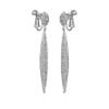 Vince Camuto Silver-Tone Crystal Glass Stone Spear Drop Earrings For Women view 1
