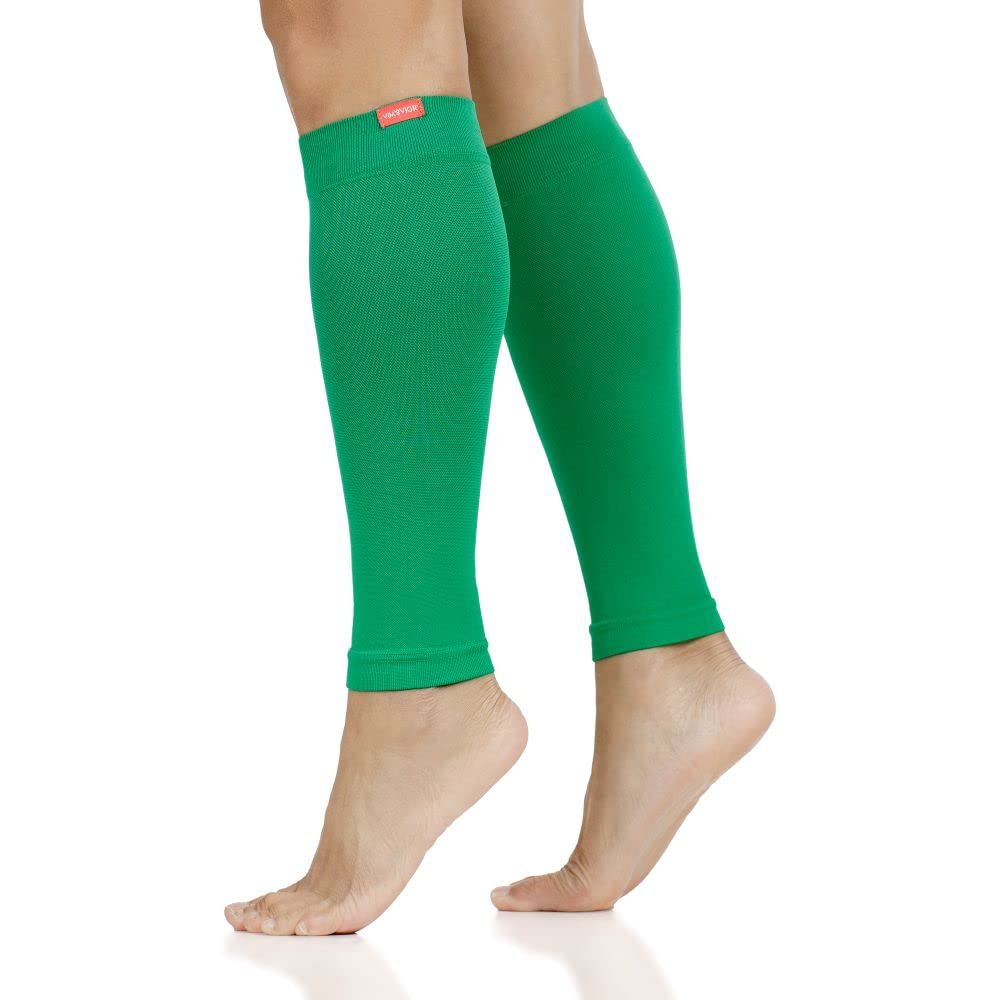 VIM&VIGR Compression Sleeves 15-20 mmHg (Grass Solid, Unisex 3)