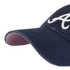 47 Atlanta Braves Ballpark Clean Up Dad Hat Baseball Cap (Navy/White/Pink) view 3