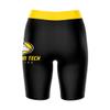 Vive La Fete Michigan Tech Huskies Game Day Logo Black & Yellow Women's Biker Short 9" Inseam view 2
