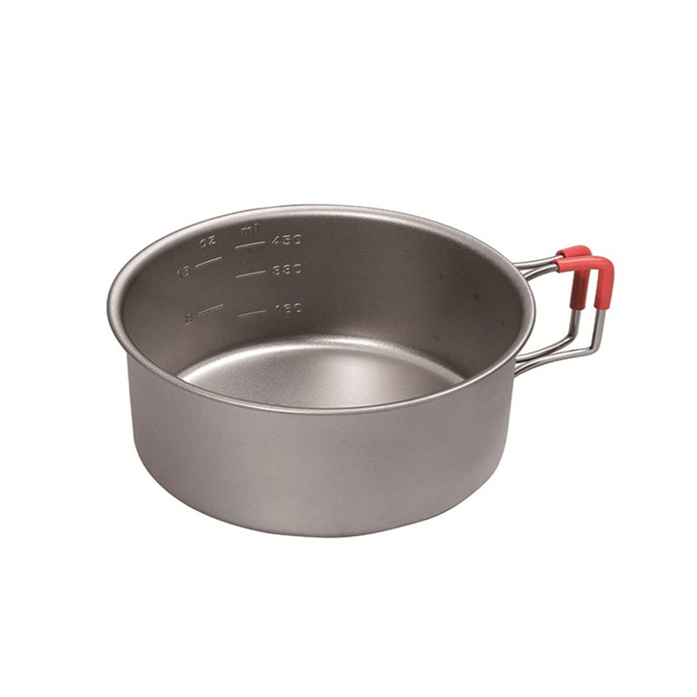 Evernew Titanium Lightweight Camping Cup w/Folding Handle, 570