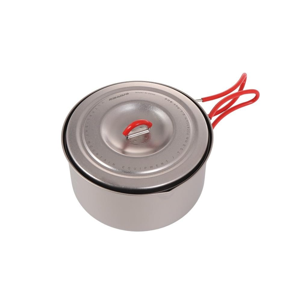 Evernew Titanium Lightweight Camping Pot w/Folding Handle, 900