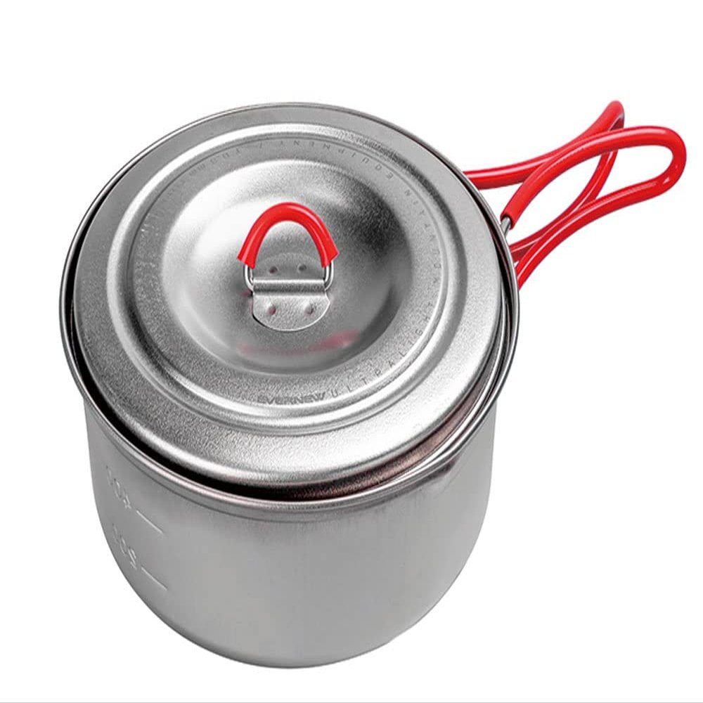 Evernew Titanium Lightweight Camping Pot w/Folding Handle, 600
