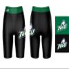 Vive La Fete Florida Gulf Coast Eagles Game Day Logo Black & Green Women's Biker Short 9" Inseam view 3