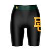 Vive La Fete Baylor Bears Game Day Logo Black & Green Women's Biker Short 9" Inseam view 1