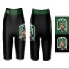 Vive La Fete Ohio University Bobcats Game Day Logo Black & Green Women's Biker Short 9" Inseam view 3