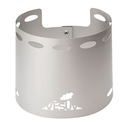 EVERNEW EBY643 Titanium VESUV Windshield/0.9L Pot for Ti U.L. Pot 900, Compatible with Car, Clear, Front Orientation