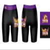 Vive La Fete Tennessee Tech Golden Eagles Game Day Logo Black & Purple Women's Biker Short 9" Inseam view 3