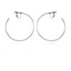 Vince Camuto Silver-Tone Large Open Hoop Clip On Earrings For Women view 1