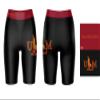 Vive La Fete Louisiana Monroe Warhawks Game Day Logo Black & Brown Women's Biker Short 9" Inseam view 3