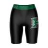 Vive La Fete Hawaii Rainbow Warriors Game Day Logo Black & Green Women's Biker Short 9" Inseam view 1