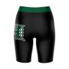 Vive La Fete Hawaii Rainbow Warriors Game Day Logo Black & Green Women's Biker Short 9" Inseam view 2