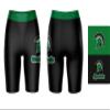 Vive La Fete USC Upstate Spartans Game Day Logo Black & Green Women's Biker Short 9" Inseam view 3