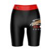 Vive La Fete Southern Illinois Cougars Game Day Logo Black & Red Women's Biker Short 9" Inseam view 1