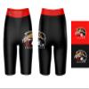Vive La Fete Southern Illinois Cougars Game Day Logo Black & Red Women's Biker Short 9" Inseam view 3