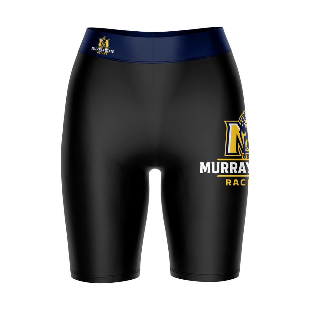 Vive La Fete Murray State Racers Game Day Logo Black & Blue Women's Biker Short 9" Inseam
