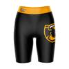 Vive La Fete VCU Rams Virginia Commonwealth Game Day Logo Black & Yellow Women's Biker Short 9" Inseam view 1