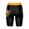 Vive La Fete VCU Rams Virginia Commonwealth Game Day Logo Black & Yellow Women's Biker Short 9" Inseam view 2