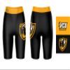 Vive La Fete VCU Rams Virginia Commonwealth Game Day Logo Black & Yellow Women's Biker Short 9" Inseam view 3