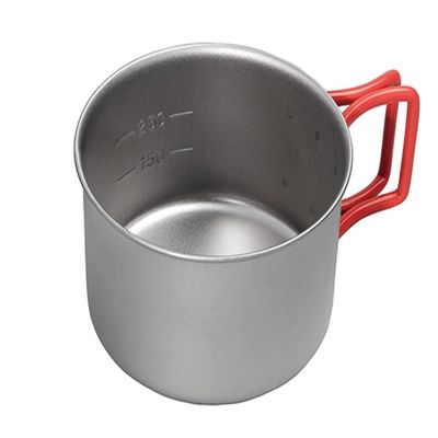 Evernew Titanium Lightweight Camping Cup w/Folding Handle, 400
