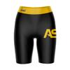 Vive La Fete Alabama State Hornets Game Day Logo Black & Yellow Women's Biker Short 9" Inseam view 1