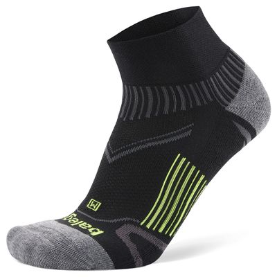 Balega Enduro Arch Support Performance Quarter Athletic Running Socks for Men and Women (1 Pair), Black, X-Large
