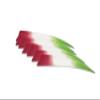 MILUWOND 4 Inch Shield Three Color Arrow Feather Fletching Vanes Right Wing for Archery Arrow50 Pack view 2