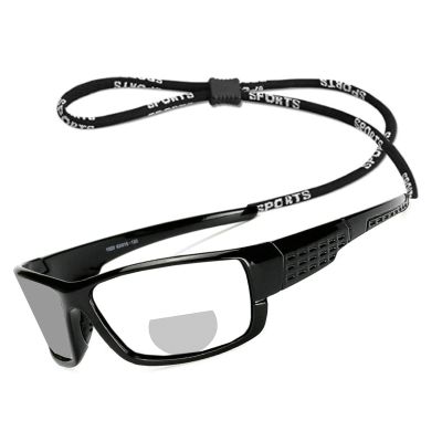 Sports Photochromic Bifocal Reading Glasses Men's Anti-Fatigue Goggles Transition Presbyopia Sunglasses Women Readers (black, 3.0, multiplier_x)