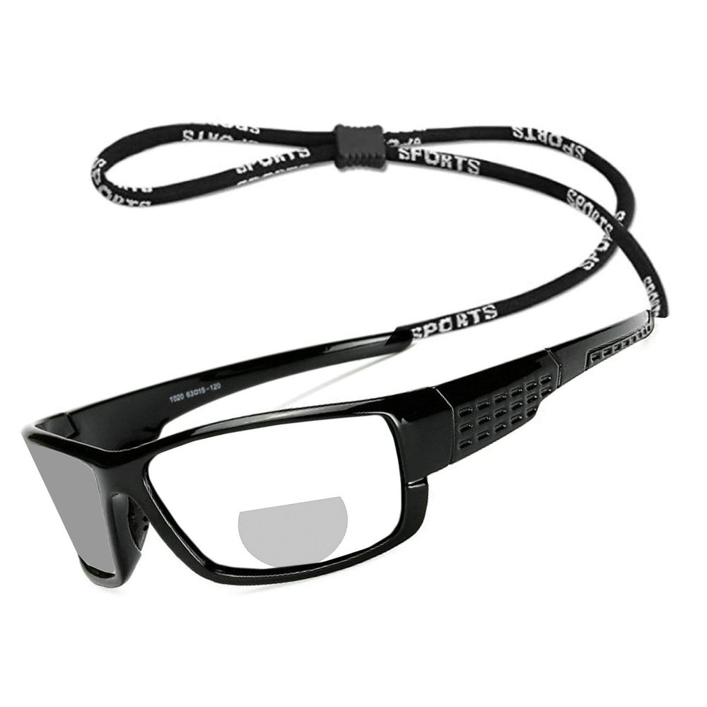 Sports Photochromic Bifocal Reading Glasses Men's Anti-Fatigue Goggles Transition Presbyopia Sunglasses Women Readers (black, 3.0, multiplier_x)