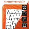 Simple Deluxe 4x3 Portable Soccer Goal, Pop Up Folding Soccer Net Comes with 2 Oxford Cloth Bags and 8 Stakes, Great for Training for Backyard, 2 Set, Orange & Black view 3