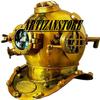 Diving Divers Antique Helmet for Scuba Diving ~ Antique Mark V Marine Scuba Divers Helmet 18" - Home Office Decorative view 4