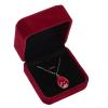 WEIXINDIY Velvet Necklace Pendant Gift Box Jewelry Box Jewelry Display 2.8 x 2.8 x 1.6 inches (Wine) view 2
