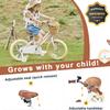 Petimini 18 Inch Little Kids Bike for Age 5 6 7 8 Years Old Girls Retro Vintage Style Bicycles with Basket Training Wheels and Bell, White view 4