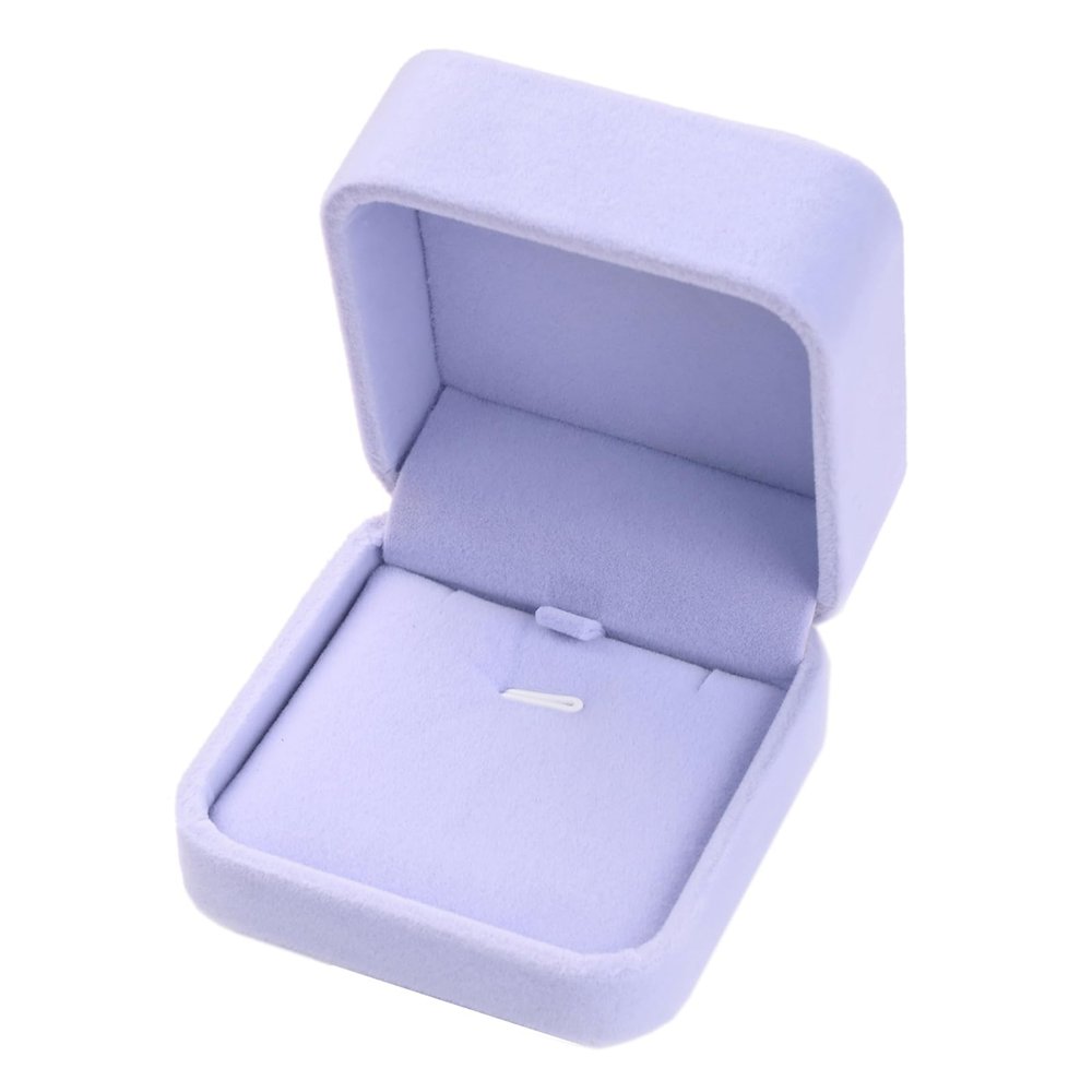 WEIXINDIY Velvet Necklace Pendant Gift Box Jewelry Box Jewelry Display 2.8 x 2.8 x 1.6 inches (Purple)