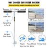 VEVOR Sand Anchor, 18" Length Auger to The Beach and Sandbar, 304 Stainless Steel Screw Anchor w/Removable Handle, Bungee Line & Carry Bag, for Jet Ski PWC Pontoon Kayak view 3