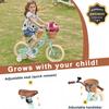 Petimini 12 Inch Kids Bike for Age 2 3 4 Years Old Little Girls Toddlers Retro Vintage Style Bicycles with Basket Training Wheels and Bell, Mint Green view 4