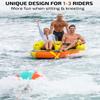 Swonder 3 Person Towable Tube for Boating with Sit & Kneel Positions, Heavy Duty 3 Rider Water Tubes for Boats to Pull for Youth Adult Watersports view 2